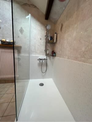 Douche à l’italienne faite par plombier grenoble Douche à l'italienne faite par plombier grenoble